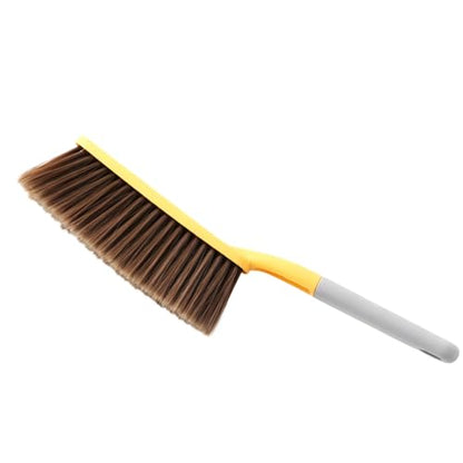 1 Pack 15" Hand Broom Brush,Soft Bristle Cleaning Brush,Crumb Debris Sweeping Brush,Dusting Brush,Comfort for Bed Car Couch Desk Sofa Furniture Clothes,Small Particles Hair Remover(Yellow) - color: Yellow 1