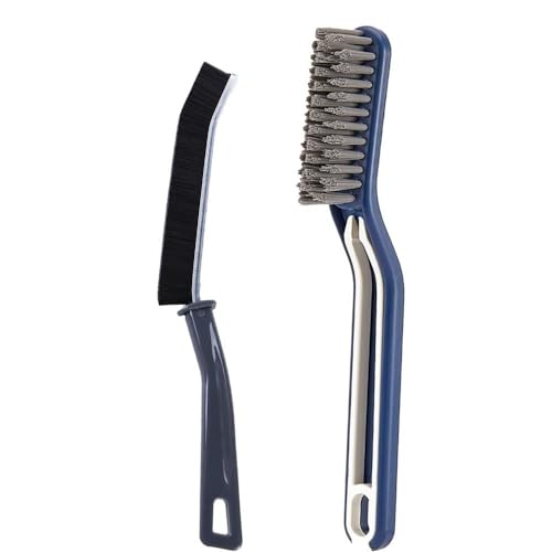 2 PCS Gap Cleaning Brush, Multifunction Bathroom Cleaning Brush Window Gap Scraping Brush Floor Seam Brush with Clip 2in1 Household Corner Cleaning Tools