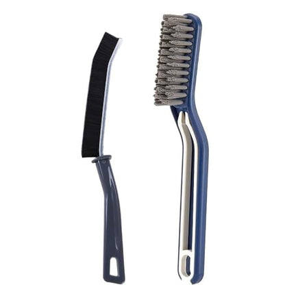 2 PCS Gap Cleaning Brush, Multifunction Bathroom Cleaning Brush Window Gap Scraping Brush Floor Seam Brush with Clip 2in1 Household Corner Cleaning Tools