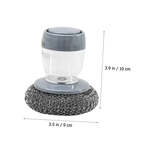 Holibanna Multi-Purpose Pot Brush Kitchen Cleaning Brush Soap Dispenser Dish Scrubber