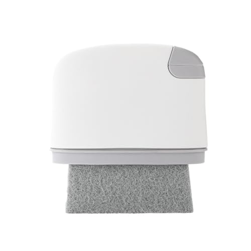 Multi-Function Window Track Cleaning Brush with Built-in Scraper for Window Sills, Car Vents, Kitchen Gaps and Sliding Door Grooves - Dry and Wet Use Scouring Pad with Ergonomic Handle, Gray - color: A