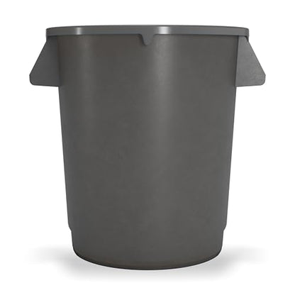 Winco Heavy-Duty Round Waste Container/Trash Can, 44 Gallon, Gray - color: Gray, size: 44 Gallon