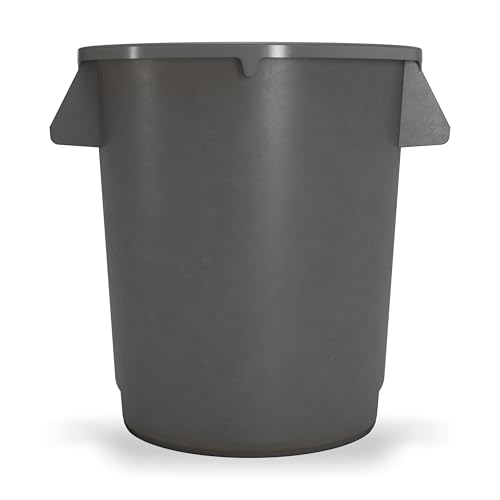 Winco Heavy-Duty Round Waste Container/Trash Can, 20 Gallon, Gray - color: Gray, size: 20 Gallon