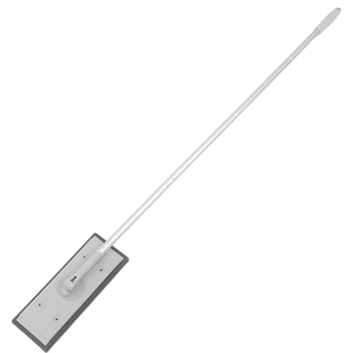 FRCOLOR Heavy Duty Adjustable Flat Mop with 3-Section Telescopic Aluminum Handle Electrostatic Dust Mop for Large Floor Cleaning and Window Screen Squeegee for Industrial Use