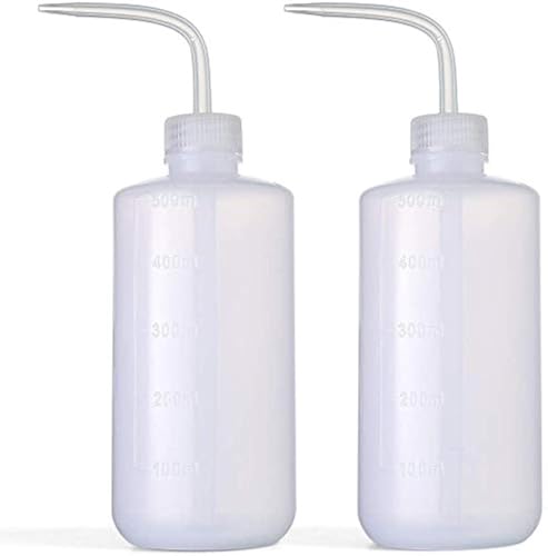 2pcs 500ml/17oz Safety Wash Bottle - Green Plastic Squeeze Bottle for Medical Label Soap Cleaning - size: 2x500ml