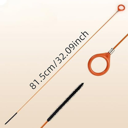 1/3pcs Extra Long Stainless Steel Drain Pipe Unclogging Hook,Nylon Coated-Suitable for Bathroom Sink, Bathtub/Shower Drain Pipes/Plumbing Accessory|Durable Nylon Material, Drain Cleaning Too (3pcs) - size: 3pcs