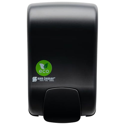 San Jamar Rely Soap Dispenser – 900ml Wall Mounted Manual Liquid Dispenser with Efficient Pump for Home and Commercial Use, Black Pearl, (Pack of 6)