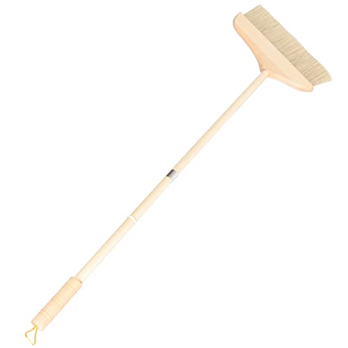 Outanaya Long Handle Soft Bristle Broom for Home Rv Cleaning Lightweight Detachable Design for Indoor Floors Carpets and Reach Corners