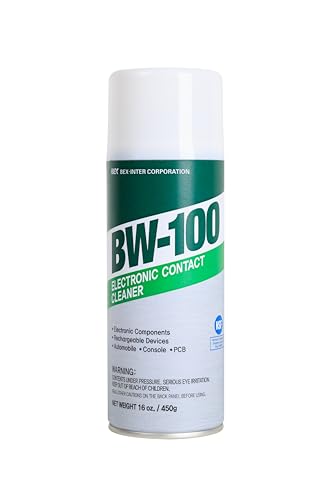 BW-100 Non-Flammable Electronic Contact Cleaner Aerosol Spray- Safely Cleans Joycons, Computers, PCB, and More - Removes dust, dirt and contaminants on contacts - Quick Dry| 16oz/450g - size: 1 Pound (Pack of 1)