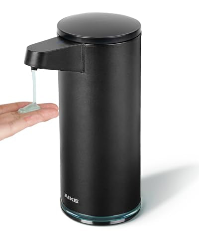 AIKE SensePro Automatic Soap Dispenser Type-C Rechargable, Stainless Matte Black Coating 12.8 fl.oz. for Liquid Soap - color: Matte Black Coating