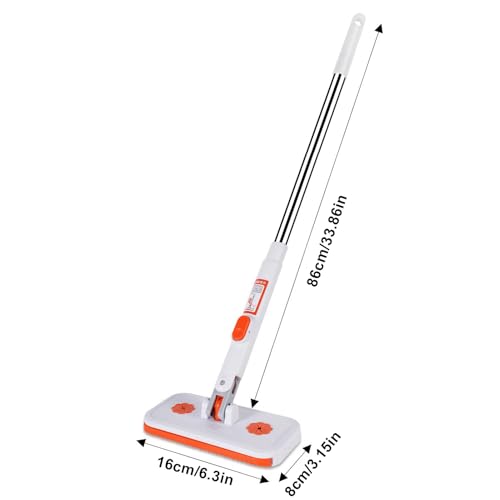 Clip Mop - Stainless Steel 86*16*8cm | Grip Mini Mop | Clip Mopstick Reusable Cloths for Home Living Room Bathroom Office Corner Dry Wet Sweeping Cleaning