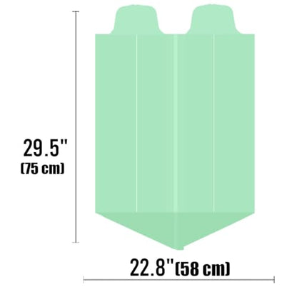 BEIDOU-PAC 8-10 Gallon Flap Tie Compostable Trash Bags, 60 Count, Compost Bags Kitchen Trash Bags, Sturdy Garbage Bags Food Scrap Waste Bags, ASTM D6400, US BPI Certified - style: Flat ties | 8-10 Gallon | 60 Count