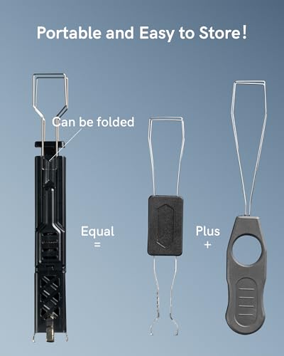 Keymatic 2-in-1 Switch Puller and Keycap Puller for Mechanical Keyboard, Key Switch with 4-Claw Grip, One-Press Eject Design for Fast & Stable Removal,Black - color: Black