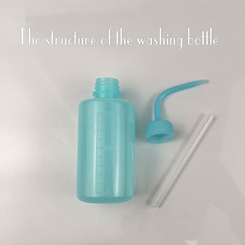 Valchoose Upgraded 2 Pack Plastic Wash Bottles(Blue) 250ml 8.5oz, Tattoo Wash Bottle LDPE No Leaking, Safety, Reusable, Awesome for Watering Plants and Washing Lab Ware - color: Blue, size: 2x250ml