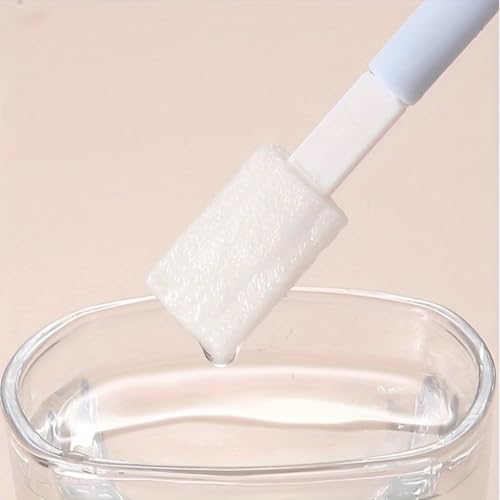 Multifunctional Crevice Cleaning Brush, Thin Gap Cleaning Tool for Small Spaces, Keyboard, Bathroom, Kitchen, Window Track, Dead Corners Cleaningh (Includes 30 Brush Heads + 1 Blue Handle)