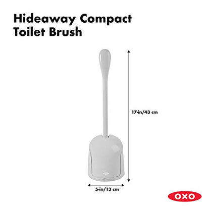 OXO Good Grips Compact Toilet Brush & Canister - Gray - color: Gray, size: 1 Count (Pack of 1)