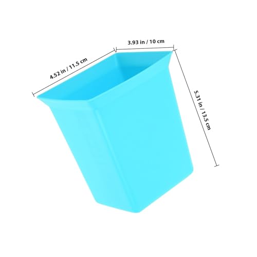Outanaya Portable Cleaning Basket with Handle Plastic Storage Organizer Bin Sky Blue Compact Utility Caddy for Hotel Room Household Supplies