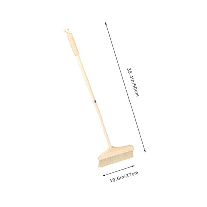 Vaguelly Detachable Long Handle Soft Bristle Sweeping Broom for Efficient Floor Cleaning Home Kitchen and Living for Carpets and Hardwood Floors