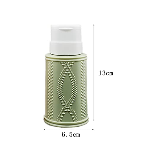 2 Pcs 200ml Push Down Lockable Pump Dispenser Bottle,Empty Pump Dispenser Bottle Container for Nail Polish Lip Eye Makeup Remover Liquid