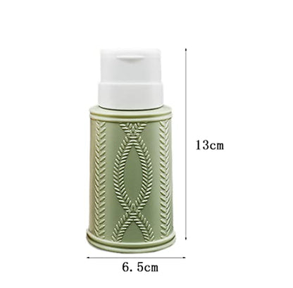 2 Pcs 200ml Push Down Lockable Pump Dispenser Bottle,Empty Pump Dispenser Bottle Container for Nail Polish Lip Eye Makeup Remover Liquid