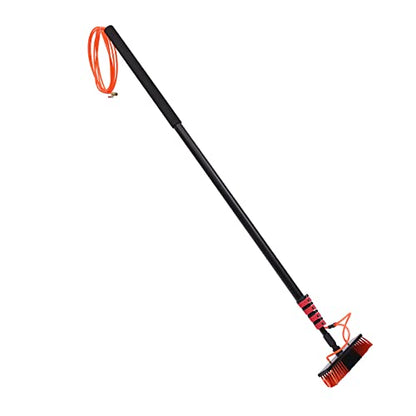 Water Fed Pole Kit,20 Feet Reach Solar Panel Cleaning Brush,Window Glass Solar Panel Cleaning System Washing Equipment Tool & Spray Washer Water Fed Pole w/Squeegee