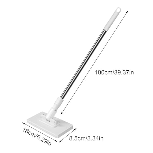 Lazy Mop for Wet and Dry, Clip Grip Mop with 360° Swivel Head, Long Handle Floor Mops, Dust Broom Mops for Floor Cleaning for Household Apartment Bedroom Bathroom Living Room Marble Tile