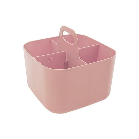 Stackable Portable Handheld Organiser,Multi-Purpose Desktop Divider Organiser Basket For Crafts Or School Supplies Desk,Office,Stationery Pencil Holder,Dorm Room(Pink) - color: Pink