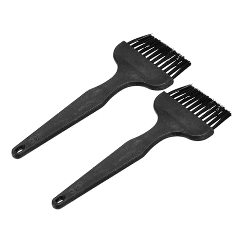 HARFINGTON 2pcs Antistatic Brush 25x55mm Portable PP Handle Nylon Anti Static Cleaning ESD Brushes for Electronics Computer Keyboard, Black
