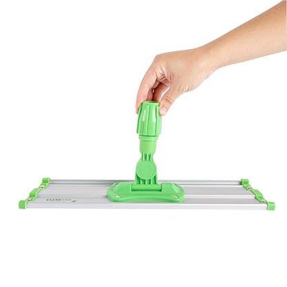 Restaurantware Aluminum Mop Frame - 16 Inch - Lightweight Swivel Cleaning Tool - Industrial Slim Design - Green
