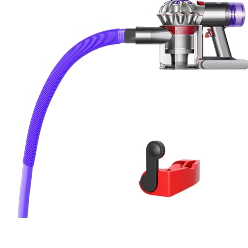 Dryer Lint Vacuum Attachment Compatible with Dyson V15 V12 V11 V10 V8 V7 Gen5 Cordless Vacuum Cleaner, Flexible Dryer Vent Cleaner Kit Lint, The switch lock, so you don't need press the switch tightly - style: 【V7-V15】Dryer Lint Vacuum Attachment+Switch l