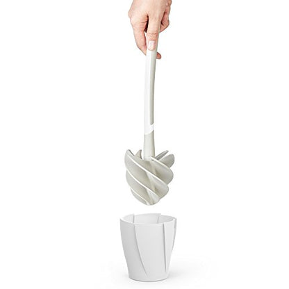 Better Living Products 17253 LOOEEZ Hygienic Toilet Squeegee/Brush, White with Grey
