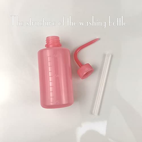 Valchoose Upgraded 2 Pack Plastic Wash Bottles(Pink) 250ml 8.5oz, Tattoo Wash Bottle LDPE No Leaking, Safety, Reusable, Awesome for Watering Plants and Washing Lab Ware - color: Pink, size: 2x250ml