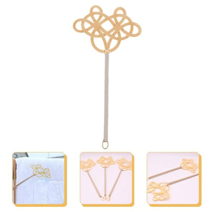 Ciieeo Long Handle Quilt Dust Removal Tool Rattan-Style Rug Fluffer Household Cleaning Duster for Carpet and Bedding Dust Cleaning