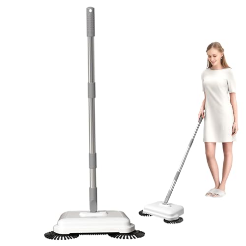 Floor Sweeper, 2-in-1 360° Rotating Hand Push Sweeper, High Efficient Carpet with Long Handle, Hanging Manual Vacuum for Home Office Push Carpet