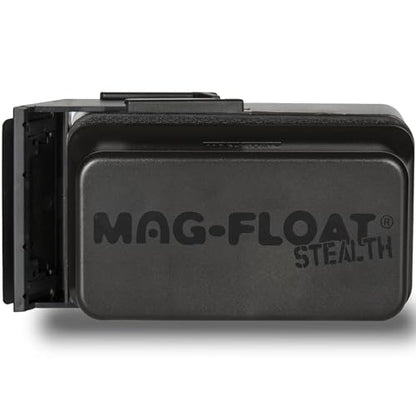 Mag-Float Large + Plus Black Stealth Glass Magnet Aquarium Scraper Cleaner with Blade - Floating Magfloat Magnetic Leaning Tool - size: Large+ Plus