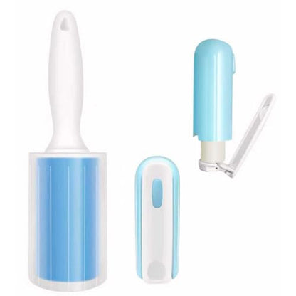 Reusable Washable Lint Roller 3 Pack, Sticky Gel Lint Rollers, Cat Dog Pet Hair Lint Remver Cleaner for Clothes, Carpet, Travel, 1 Large Roller with Dust Cover and 2 Mini Portable Small Lint Brush - size: 1 Large+2 Mini