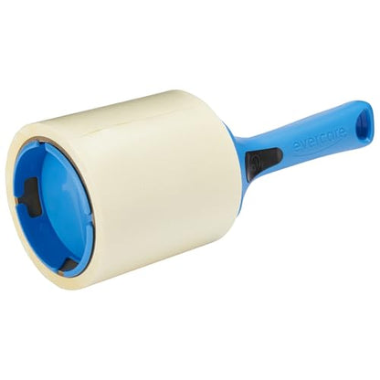 Evercare Jumbo Lint Roller, 60‑Sheet Extra‑Large Adhesive Roller with Blue Handle for Pet Hair & Lint