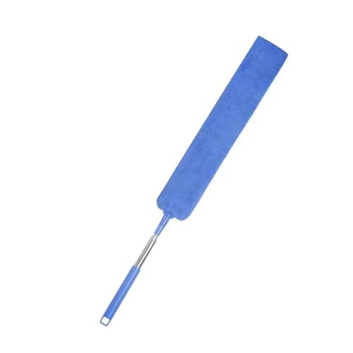 1 Pcs Retractable Gap Dust Cleaner Cleaning Tool with Removable Microfiber Cloths for Cleaning Under Refrigerator, Sofa, Couch, Bed, Furniture (Navy Blue) - color: Navy Blue