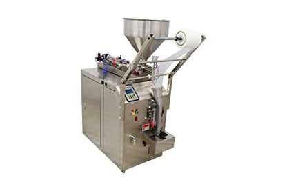 INTBUYING Automatic Quantitative Paste Liquid Filling Packing Machine 10-100ml Stainless Steel Automatic Liquid and Paste Filling Sealing Machine for Water Milk Oil Vinegar 110V