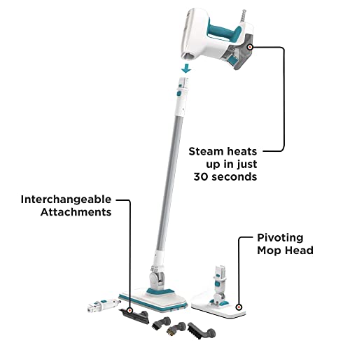 BLACK+DECKER Steam Mop, Floor and Handheld Steamer, Multi-Purpose Steam Cleaner with 6 Attachments, Corded (BHSM15FX08) - style: Steam Cleaner w/ 6 Attachments