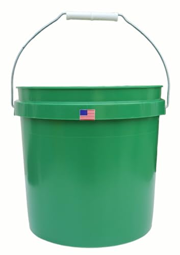 Generic 2 Gallon Bucket with Handle Food Grade Safe BPA Free Green Polyethylene Plastic HDPE Heavy Duty Thickened Pail Storage Container FDA Compliance Multi Use All Purposes Premium Quality Buckets