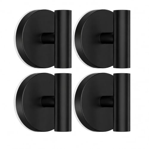 MOTAIPEAK Suction Cup Hooks for Shower, Shower Hooks for Inside Shower, No Drill Towel Hooks for Bathroom, Removable Suction Hooks for Glass, Mirror, Tile, Waterproof, Rustproof – Black (4 Pack) - color: Black, size: 4 Pack