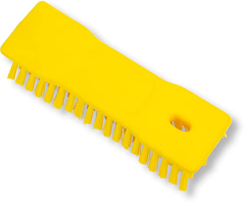 SPARTA 42024EC04 Comfort Grip Plastic Scrub Brush, Hand Brush For Cleaning, 8 Inches, Yellow - color: Yellow