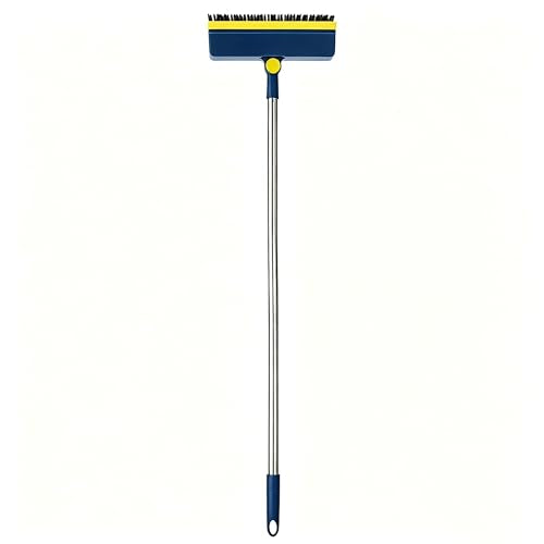 2-in-1 Window Screen Cleaning Brush, Double-Sided Mesh Cleaner Tool for Screens, Patio, Porch, Door and Window, Dry & Wet Use, Small Handheld Screen Brush for Dust and Grime (Blue) - color: Blue