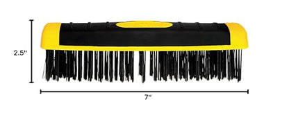 ALLWAY SB619 Soft-Grip Carbon Steel Wire Scrub Brush Block - style: Carbon Steel Wire Scrub Brush Block