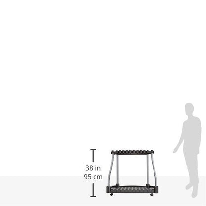 Rubbermaid Garage Tool Tower Rack Easy to Assemble Wheeled Organizes up to 40 Long-Handled Tools/Rakes/ Brooms/Shovles in Home/House/Outdoor/Shed Black - style: Deluxe Tower