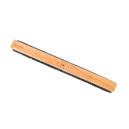 Restaurantware-BROOM HEAD ONLY: Clean Tek Professional 30-Inch Broom Head, 1 Heavy-Duty Push Cleaning Tool - Handle And Brace Sold Separately, Fine Plastic Bristles, Wooden, Commercial Use - size: 30", style: Wood, with Fine Flagged Bristles