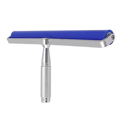 Blue Silicone Manual Roller, Static Cleaner Tool Tacky Roller Sticky for Screen Film Hair Dust Remover Viscosity with Aluminum Alloy Handle for Everywhere (35.6cm / 14in) - size: 35.6cm / 14in