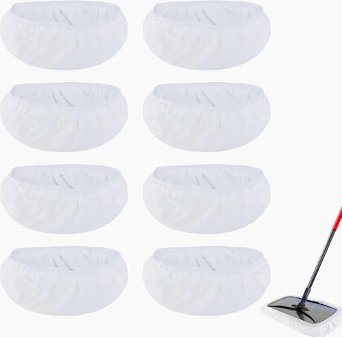 8"x15" Mop Replacement Head Compatible with Cedar Hardwood Floor'N More Microfiber Mop- Reusable Mop Pads Refill Cotton Cloth Mop Covers for Wet and Dry Use - 15x8 Inch - 8 Pack - color: White 8 Pack