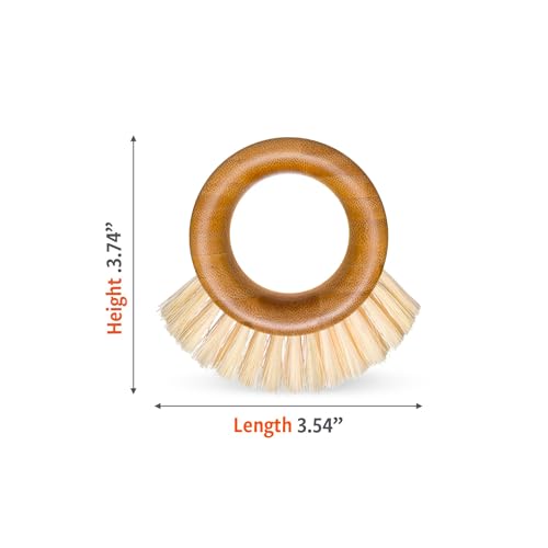 Full Circle The Ring - Bamboo Vegetable and Fruit Cleaning Brush - A Versatile Food Scrubber for Potatoes, Mushrooms, and Veggies